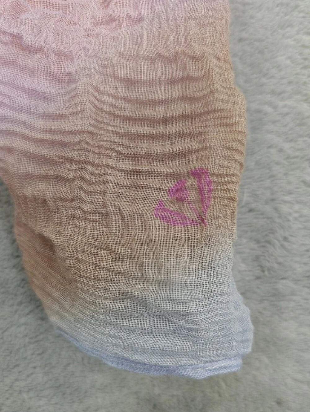 Fraas Pastel Multi-Color Crinkle Wrap - Peach, Lavender, Mint, Sky & Tan